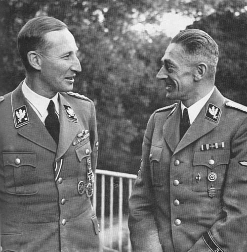 Heydrich and Karl Frank on Prague